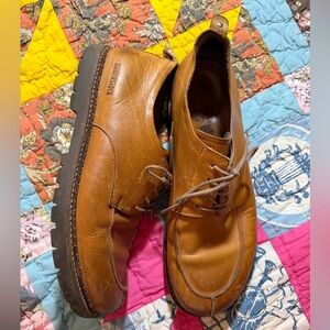 Birkenstock Men’s TIMMINS Cognac Leather Split Toe Oxfords: Size 45/M 12